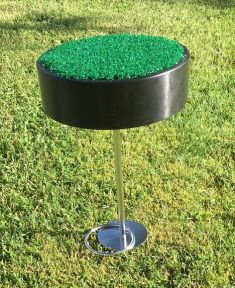 A CUSTOM FALCON PERCH WITH 7 INCH TOP