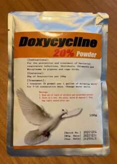 Doxycyline 20% powder for treatment of bacterial, respiratory infections