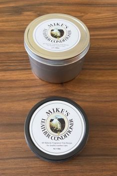 MIKE’S LEATHER CONDITIONER COMES IN 4oz or 14oz CONTAINERS PERFECT FOR JESSES GLOVES AND ALL FINE LEATHERS.