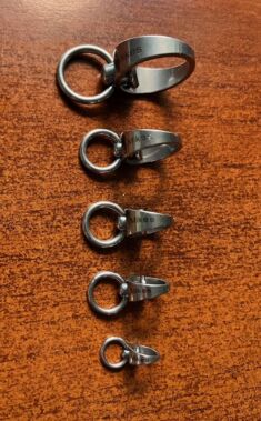 Mikes custom Figure Eight Stainless Steel Swivels in 6 sizes